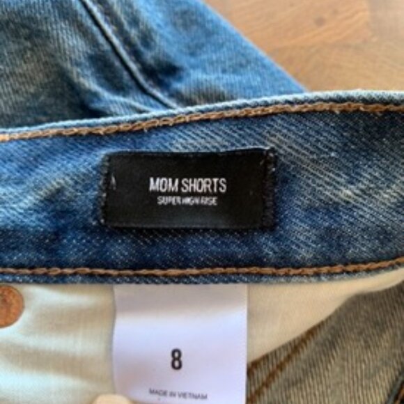 Express Mom Short - Distressed Denim 8 - Picture 3 of 6
